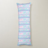 Coussins Longs Jolie rose Roses et rayures Corps Oreiller (Dos (Vertical))