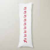 Coussins Longs Jolie Rouge & Blanc "Fa la" Vacances d'hiver (devant Vertical)