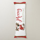 Coussins Longs Jolie vache de Noël mignonne (Devant (Vertical))