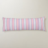 Coussins Longs Jolies rayures blanches roses (Dos)