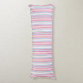 Coussins Longs Jolies rayures blanches roses (Devant (Vertical))