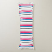 Coussins Longs Jolies rayures bleues blanches (Devant (Vertical))