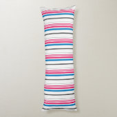 Coussins Longs Jolies rayures bleues blanches (Dos (Vertical))