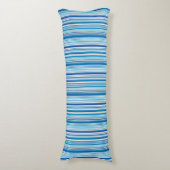 Coussins Longs Jolies rayures bleues blanches (Devant (Vertical))