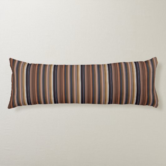 Coussins Longs Jolies rayures bleues marron (Devant)