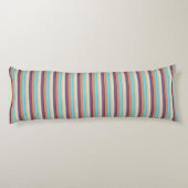 Coussins Longs Jolies rayures bleues marron (Dos)
