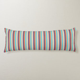 Coussins Longs Jolies rayures bleues marron