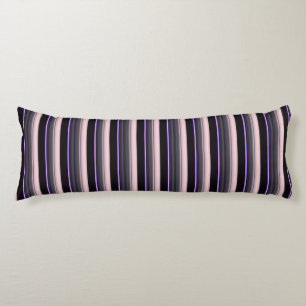 Coussins Longs Jolies rayures noir gris vintage