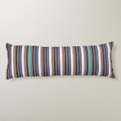 Coussins Longs Jolies rayures noires bleues (Dos)