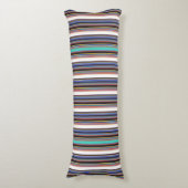 Coussins Longs Jolies rayures noires bleues (Devant (Vertical))