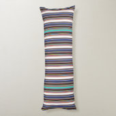 Coussins Longs Jolies rayures noires bleues (Dos (Vertical))
