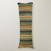 Coussins Longs Jolies rayures noires colorées (Devant (Vertical))