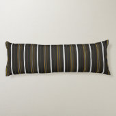 Coussins Longs Jolies rayures noires jaunes (Dos)