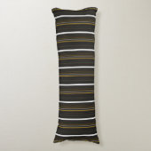 Coussins Longs Jolies rayures noires jaunes (Devant (Vertical))