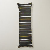Coussins Longs Jolies rayures noires jaunes (Dos (Vertical))