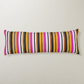 Coussins Longs Jolies rayures noires orange (Dos)