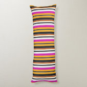 Coussins Longs Jolies rayures noires orange (Dos (Vertical))