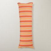 Coussins Longs Jolies rayures orange rouge (Devant (Vertical))