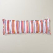 Coussins Longs Jolies rayures rose orange (Dos)