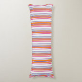 Coussins Longs Jolies rayures rose orange (Devant (Vertical))