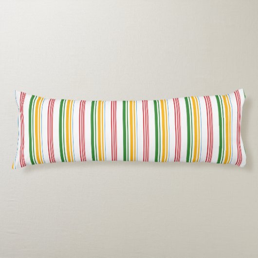Coussins Longs Jolies rayures vert jaune (Devant)