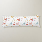Coussins Longs Jolis poulets, poules et poussins (Dos)