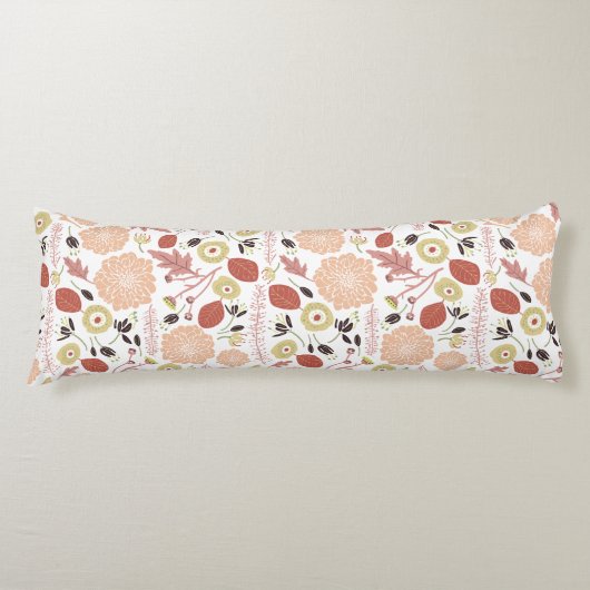 Coussins Longs Jouer Mix Floral Peach Green Whimsical (Devant)