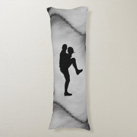 Coussins Longs Joueur de base-ball Pitcher Windup (Devant (Vertical))