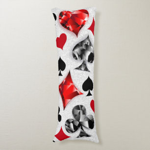 Coussins Longs Joueur de poker Joueur de cartes de jouer costumes