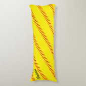 Coussins Longs Joueur de softball rapide Personnalisé Nom/Texte S (Devant (Vertical))