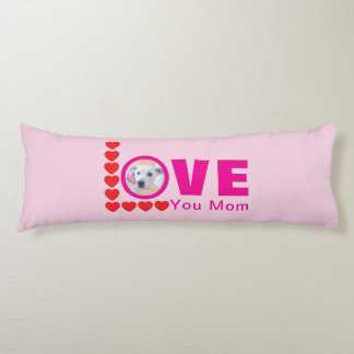 Coussins Longs Jour de la Saint-Valentin coeurs d'amour de chiot