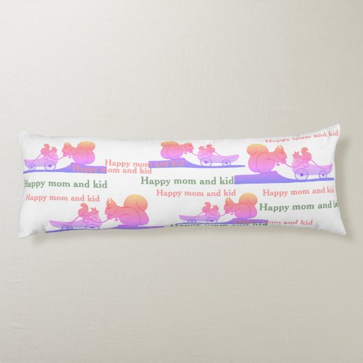 Coussins Longs Joyeuse maman et gosse (Dos)