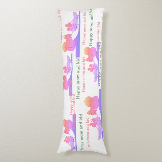 Coussins Longs Joyeuse maman et gosse (Devant (Vertical))