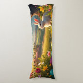 Coussins Longs Joyeuses Pâques dans un paysage printanier (Devant (Vertical))