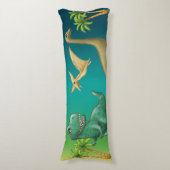 Coussins Longs Joyeux amis Dinosaur (Devant (Vertical))