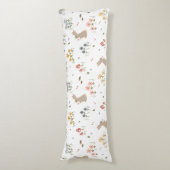 Coussins Longs Joyeux Bunny de Pâques Fleurs sauvages mignonette  (Devant (Vertical))