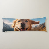 Coussins Longs Joyeux Golden Retriever en cours (Dos)