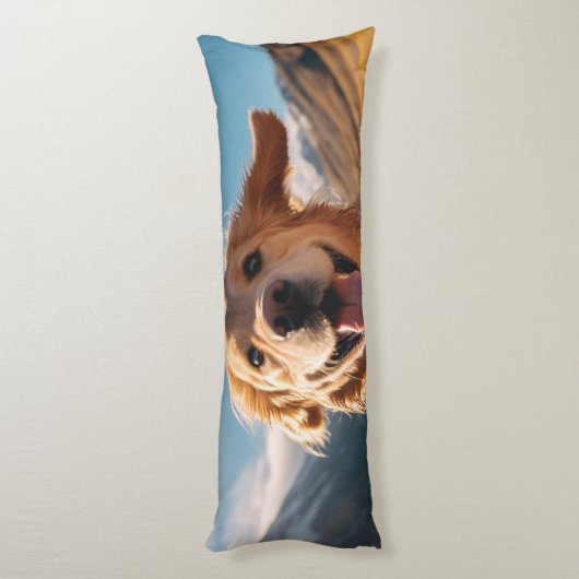 Coussins Longs Joyeux Golden Retriever en cours (Dos (Vertical))