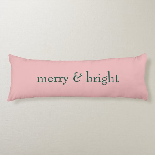 Coussins Longs Joyeux & Joyeux Noël Pink Vert (Devant)