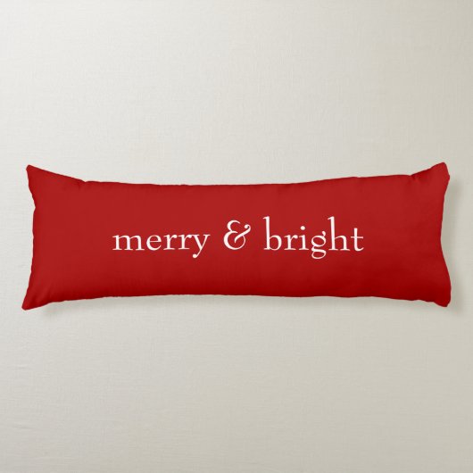 Coussins Longs Joyeux & Joyeux Noël Rouge (Devant)