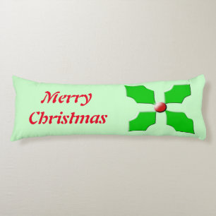 Coussins Longs Joyeux Noël Holly oreiller corps personnalisé
