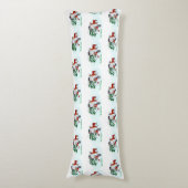 Coussins Longs Joyeux Noël ! Snowman avec amis (Devant (Vertical))