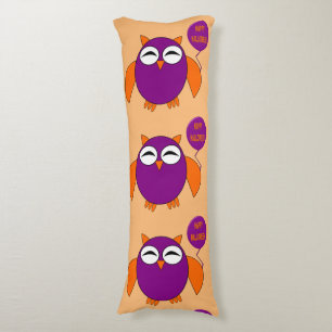 Coussins Longs Joyeux Oreiller de corps d'hibou de fête d'Hallowe