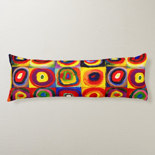 Coussins Longs Kandinsky Farbstudie Quadrates Cercles Art (Devant)