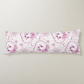 Coussins Longs Kawaii Citrouilles, Fantômes & Fleurs (Devant)