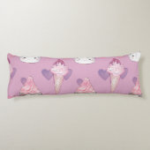 Coussins Longs Kawaii Marshmallow & Motif de crème glacée (Dos)