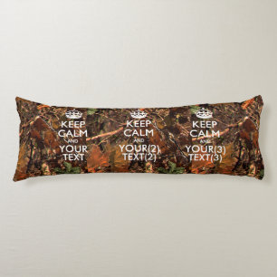 Coussins Longs KEEP CALM PERSONNALISÉ ET VOTRE Camo chasseur de t