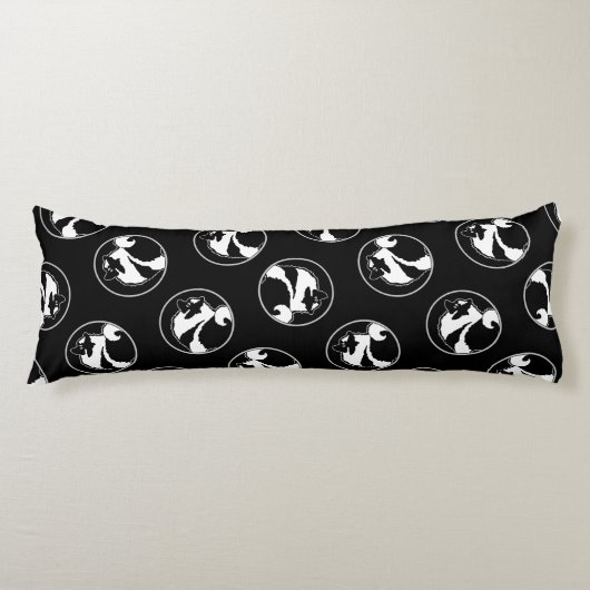 Coussins Longs Keeshond Graphic Outline mignonne Original Animal  (Devant)