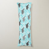 Coussins Longs Keiki Aquarelle Dauphin Vague réversible (Devant (Vertical))