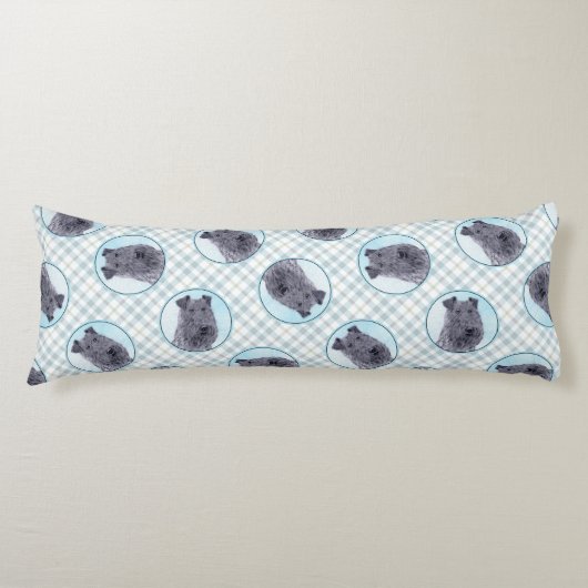Coussins Longs Kerry Blue Terrier peinture mignonne Chien d'origi (Devant)